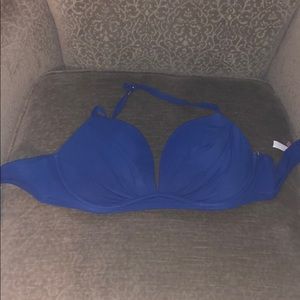 VICTORIA SECRET BLUE PUSH UP BIKINI TOP SIZE 34D
